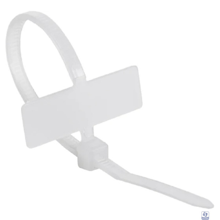 Rexant (07-0106) Хомут под маркер нейлоновый 100x2,5мм белый (100 шт/уп)