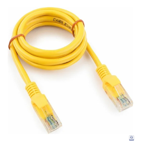 Cablexpert Патч-корд UTP PP12-1M/Y кат.5, 1м, литой, многожильный (желтый)