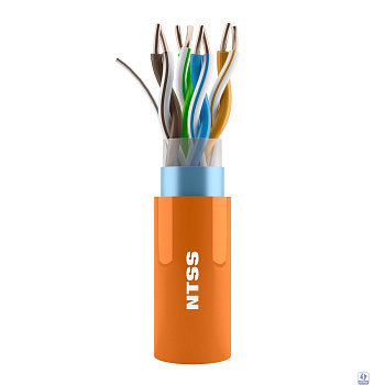 NTSS Кабель витая пара NTSS F/UTP 5e 4 пары одножильный 24AWG медь 305м внутренний нг(А)-HF (LSZH) оранжевый NTSS-IN-FTP4-5e-LSZH-OR