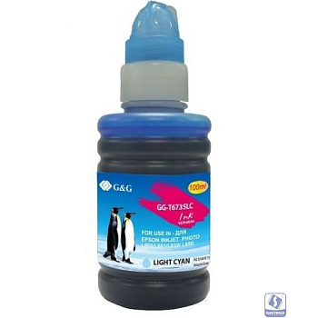 Чернила G&G GG-T6735LC светло-голубой100мл для Epson L800, L805, L810, L850