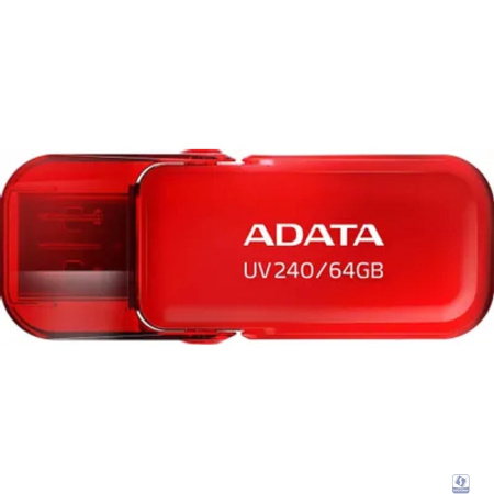 A-DATA Flash Drive 64GB <AUV240-64G-RRD> UV240, USB 2.0, Красный