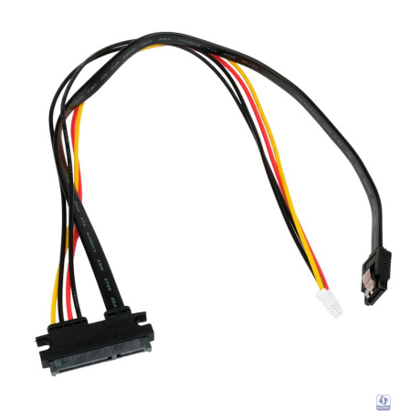 Cablexpert Кабель Combo SATA XH2.54 4pin+Sata 7pin / Sata 7+15pin, медь, 40см, пакет (CC-XH2.54-SATA-40CM)