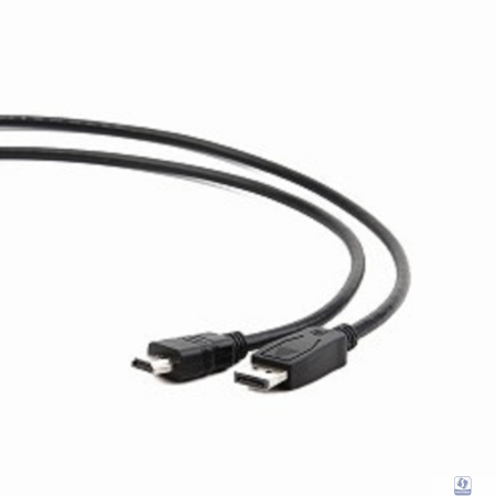 Кабель DisplayPort-HDMI Gembird/Cablexpert  1м, 20M/19M, черный, экран, пакет(CC-DP-HDMI-1M)