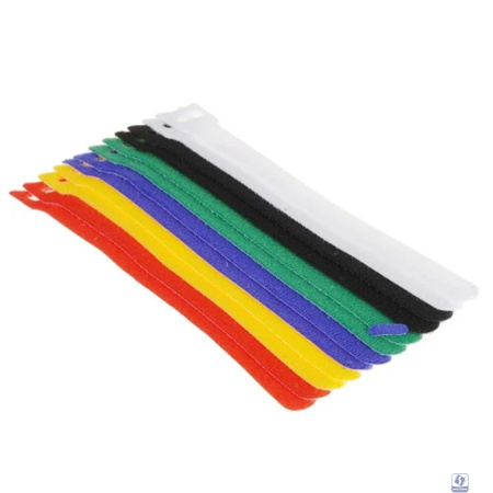 Rexant (07-7210) Набор хомутов многоразовых на липучке 210х16мм, цветные (12 шт/уп)