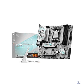 Материнская плата MSI B840M GAMING PLUS WIFI6E SocketAM5 AMD B840 4xDDR5 mATX AC`97 8ch(7.1) 2.5Gg RAID+HDMI