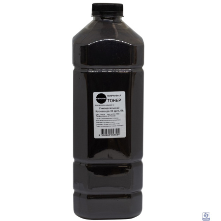 NetProduct Тонер для Kyocera универсальный до 35 ppm, Bk, 900 г, канистра