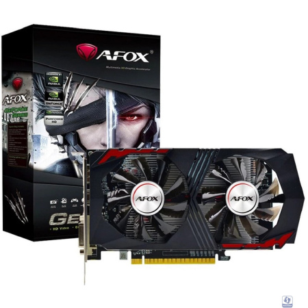 Видеокарта AFOX Geforce GTX1050Ti 4GB GAMING GDDR5 128Bit  DP/DVI/HDMI ATX Dual Fan (AF1050TI-4096D5H2-V6) RTL