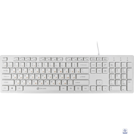 Клавиатура Oklick 500M белый USB slim Multimedia  [1061586]