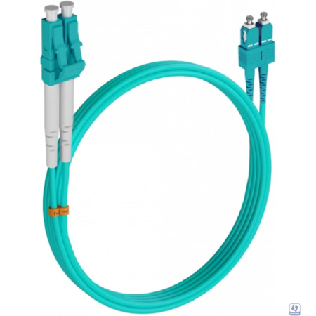 Rexant (50-2514-1) Патч-корд оптический многомодовый (MM) 50/125 OM3 разъемы zip-cord LC/UPC-SC/UPC 3мм Duplex LSZH 1м