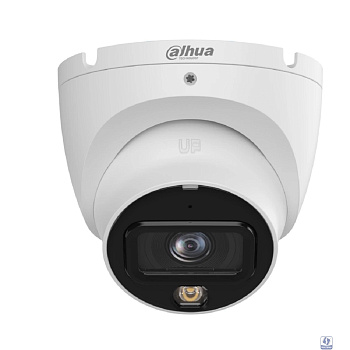 DAHUA DH-IPC-HDW1839TP-A-IL-0280B-S6 Уличная турельная IP-видеокамера SmartDualLight 8Мп, 1/2.7” CMOS, объектив 2.8мм, обнаружение людей, микрофон, ИК 30м, LED 30м, IP67, металл/пластик