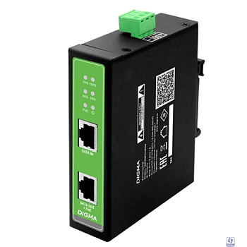 Digma DNP90W48GDXM Инжектор PoE  10/100/1000BASE-T 90Вт 37-57В(DC)