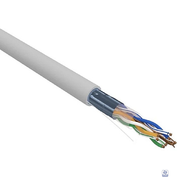 Rexant (02-0021) Кабель витая пара, F/UTP, CAT 5e, ZH нг(А)-HF, 4х2х0,52мм, 24AWG, INDOOR, SOLID, серый, 305м
