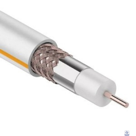 PROconnect (01-2431-6) Кабель SAT 703 B, Cu/Al/Cu, (75%), 75 Ом, 100м., белый 