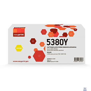 Тонер-картридж EasyPrint LK-5380Y для Kyocera ECOSYS PA4000cx/MA4000cix/ MA4000cifx (10000 стр.) желтый, с чипом