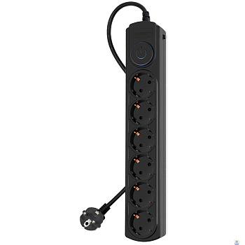 Ippon Сетевой фильтр BK-6-EU-3-10-B, 3м, черный 