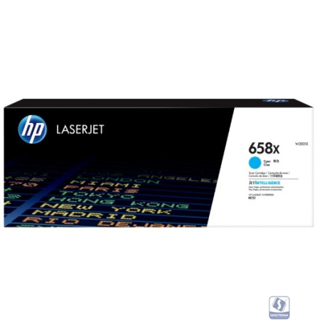 HP W2001X Картридж 658A увеличенной емкости голубой (28000 стр.) 