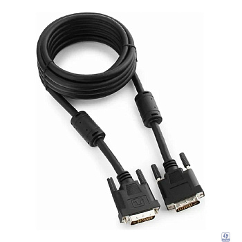 Кабель DVI-D dual link Gembird/Cablexpert , 25M/25M, 3.0м, черный, экран, феррит.кольца, пакет (CC-DVI2-BK-10)