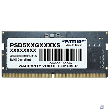 Patriot  DDR5 SODIMM 16Gb 4800MHz  PSD516G480081S RTL PC5-38400 CL40  260-pin 1.1В dual rank