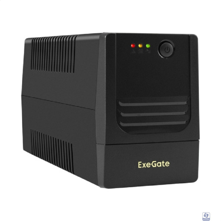 Exegate EX299753RUS ИБП ExeGate Power NB-600.LED.AVR.2SH (600VA/360W, LED, AVR, 2*EU/Тип F(Schuko), батарея 12V 7.2Ah, Black)