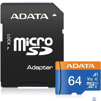 Micro SecureDigital 64Gb A-DATA AUSDX64GUICL10A1-RA1
