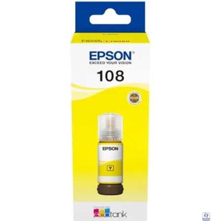 EPSON C13T09C44A  Картридж 108 EcoTank Ink для Epson L8050/L18050, Yellow 70ml