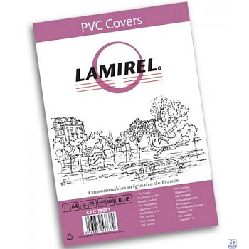 Lamirel Обложки Transparent A4, PVC, синие, 200мкм, 100шт. (LA-78683)									