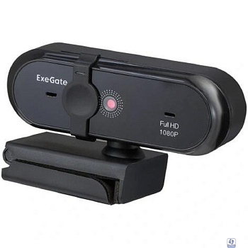 ExegateEX294484RUS Веб-камера ExeGate Stream C925 Wide FullHD T-Tripod (1920х1080, 1080P, USB, микрофон, поворотное крепление, кабель 1,5 м, Win Vista/7/8/10, Mac OS, черная, RTL)