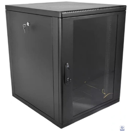 ЦМО Шкаф телекоммуникационный настенный разборный 15U (600 x 650) съемные стенки, дверь стекло, цвет черный (ШРН-М-15.650-9005)
