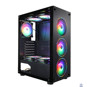 Корпус Formula V-LINE 7706 черный без БП ATX 8x120mm 2xUSB2.0 2xUSB3.0 audio bott PSU