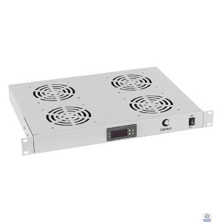 Cabeus JG03t Модуль вентиляторный 19", глубина 320 mm, 4 вентилятора, с цифровым термодатчиком