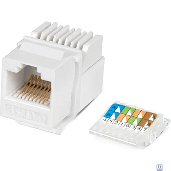 Cabeus KJ-RJ45-Cat.5e-Toolless Вставка Keystone Jack RJ-45(8P8C), категория 5e, без инструмента Toolless, белая