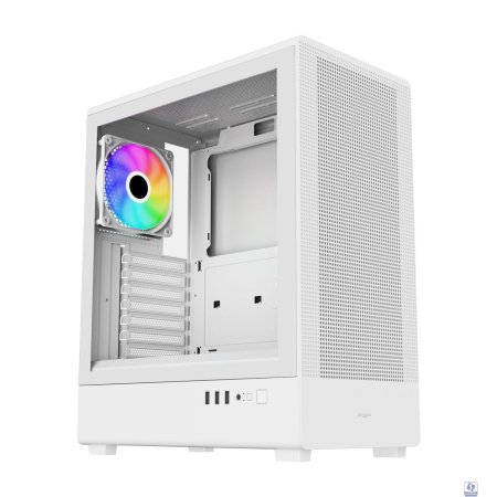 FSP Корпус ATX Minitower M221-WA, USB3.0 x 1/USB2.0 x 2, White 