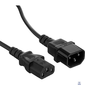 Exegate EP280620RUS Кабель монитор - компьютер (UPS->устройство) ExeGate Power EC-0,5P (IEC 320 С13->С14) VDE-250V-3*0.75mm2-медь, черный, 0.5м.
