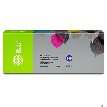 Картридж струйный Cactus CS-SJIC30PC голубой (295мл) для Epson ColorWorks TM-C7500G