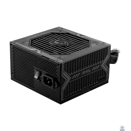 Блок питания ПК/ Power Supply MSI MAG A750BN PCIE5, 750W 80+ Bronze (ATX, 3.0, PCIe 5.0, Non modular, 1x24(20+4)pin, 2xCPU 8(4+4)pin, 2xPCIe*2 8(6+2)pin, 1x12VHPWR, 5xSATA3, 2xMOLEX4pin, Active, 120x1