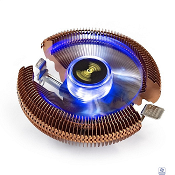 Exegate EX286153RUS Кулер ExeGate Wizard EE91-Cu.BLUE (Al+Copper, LGA775/1150/1151/1155/1156/1200/AM2/AM2+/AM3/AM3+/AM4/FM1/FM2/754/939/940, TDP 80W, Fan 90mm, 2200RPM, Hydro bearing, 3pin, 22db, 265г