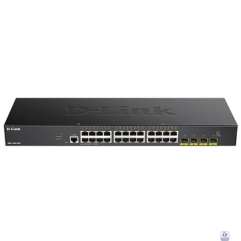 D-Link DGS-1250-28X/A1A  Управляемый L2 коммутатор c 24 портами 10/100/1000Base-T и 4 портами 10GBase-X SFP+