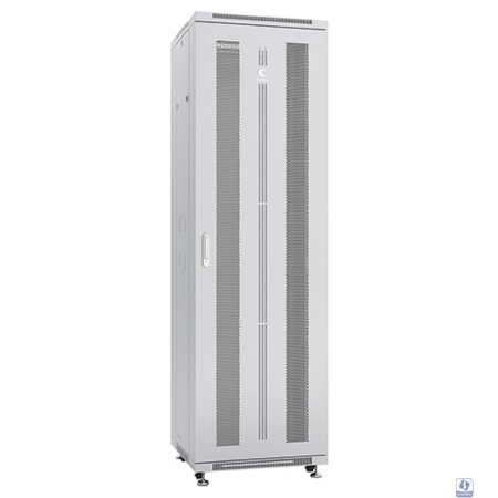 Cabeus ND-05C-42U60/80 Шкаф монтажный телекоммуникационный 19" напольный для распределительного и серверного оборудования 42U 600x800x2055mm (ШхГхВ) передняя и задняя перфорированные двери, ручка с за