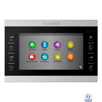 Falcon Eye FE-70 ATLAS HD (Black) HD Видеодомофон: дисплей 7" TFT;  сенсорные кнопки; подключение до 2-х вызывных панелей и до 2-х видеокамер; адресный интерком; графическое меню; запись фото и видео