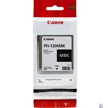 Canon PFI-120MBK 2884C001  Картридж для  TM-200/TM-205/TM-300/TM-305, 130 мл. матовый чёрный   2884C001/2884C002