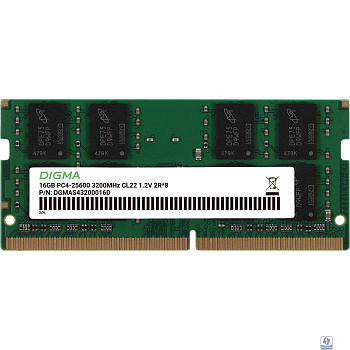 Digma DDR4 SODIMM 16GB DGMAS43200016D PC4-25600, 3200MHz 