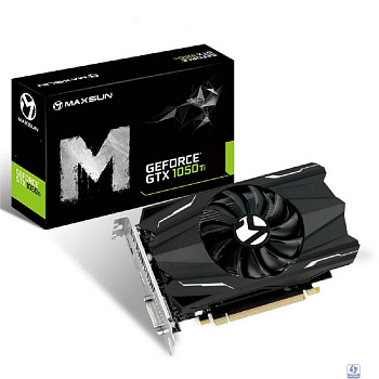 Видеокарта MAXSUN MS-GTX1050Ti Transformer 4G GDDR5, 128bit, 1291/7000MHz, DP/DVI/HDMI, 15W/130W (MS-GTX1050Ti TF 4G) RTL
