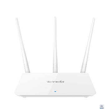 TENDA F3 Wi-Fi маршрутизатор стандарта N300 3 внешние антенны 5dBi, 1-port 10/100Mbps WAN, 3-ports 10/100Mbps LAN