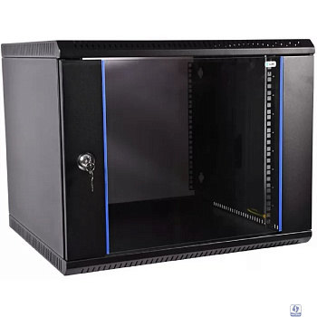 ЦМО Шкаф телекоммуникационный настенный разборный 18U (600 х 350) дверь стекло, цвет черный (ШРН-Э-18.350-9005)