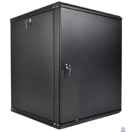 ЦМО Шкаф телекоммуникационный настенный разборный ЭКОНОМ 12U (600 x 350) дверь металл, цвет черный (ШРН-Э-12.350.1-9005)