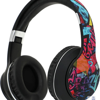 Defender Беспроводная гарнитура FreeMotion B595 черный+граффити, BT (63597)