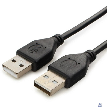 Cablexpert Кабель USB2.0 AM/AM, экран, 28/26AWG, медь, Pro, 3м, черный, пакет (CC-USB2-AMAM-3M)