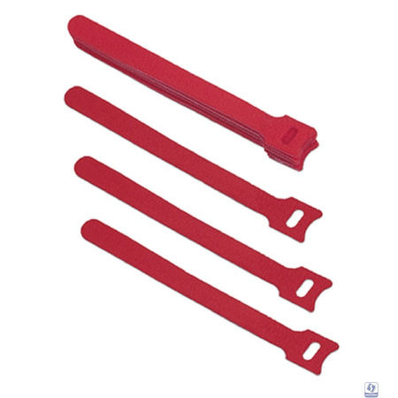 Cabeus CLAMP-150-RD Хомут для кабеля, липучка с мягкой застежкой, 150x14 мм, красный (10 шт.)