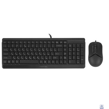 Клавиатура + мышь A4Tech Fstyler F1512 клав:черный мышь:черный USB (F1512 BLACK)