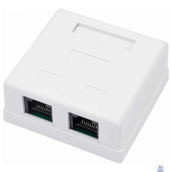 Rexant (03-0151) Розетка компьютерная 2-порта RJ-45(8P8C), категория 5е, внешняя